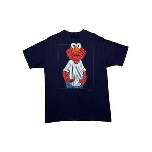 Vintage graphic tee Elmo wear shirt xl navy Sesame Street oversized D.A.R.E.
